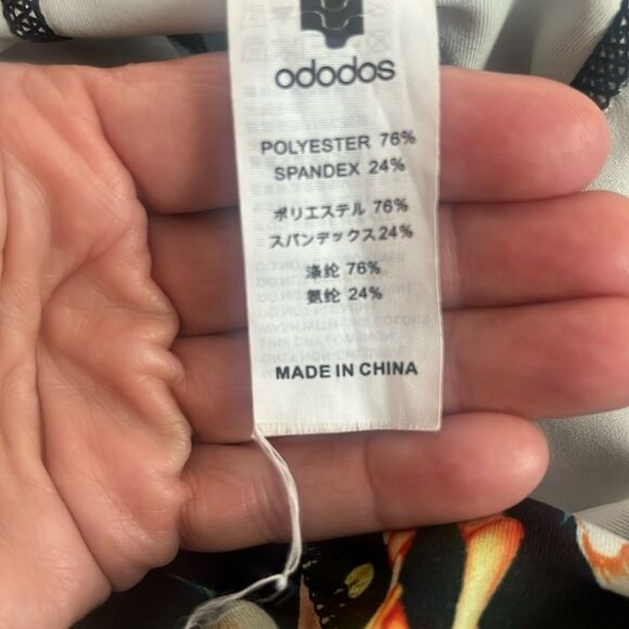 Ododos Floral Tropical Print Capri Leggings Size Medium - Picture 6 of 7